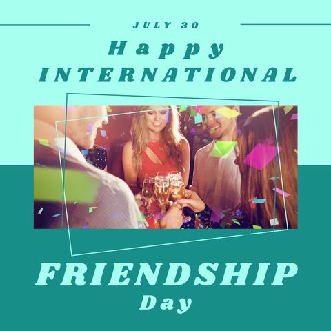 group of friends celebrating international friendship day - Download Free Stock Templates Pikwizard.com