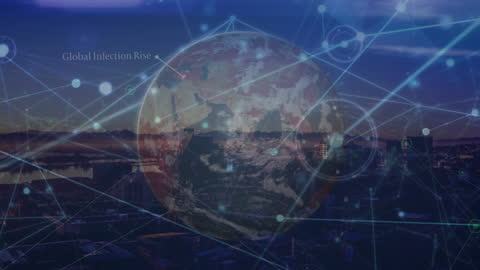 Glowing Networks and Global Influence over Urban Skyline