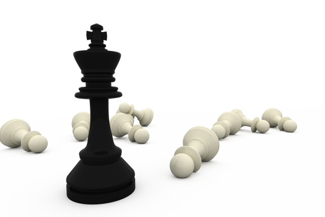 Transparent Black King in Chess Victory on White Background - Download Free Stock Videos Pikwizard.com