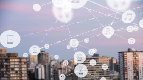 Global Network Connectivity Over Urban Cityscape