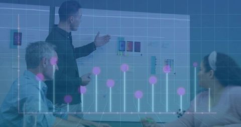 Professional Team Analyzing Data Insights in Corporate Meeting