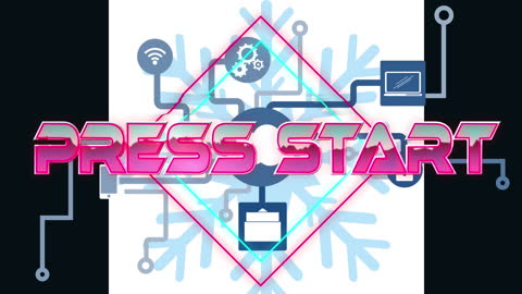 Futuristic Press Start Animation for Digital Media Interface