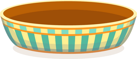 Transparent Striped Oval Bowl for Modern Home Decor