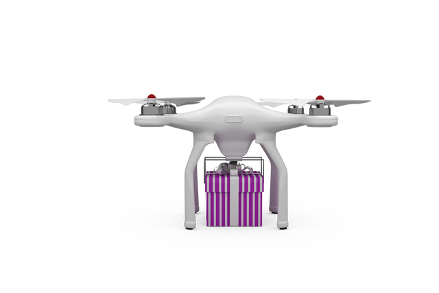 White Drone Carrying Gift Isolated on Transparent Background - Download Free Stock Videos Pikwizard.com