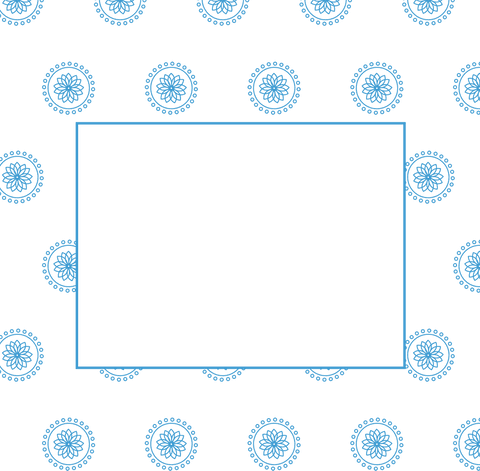 Blue Flower Pattern Frame on Transparent Background - Download Free Stock Videos Pikwizard.com