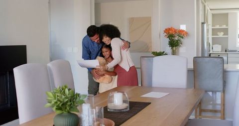 Happy Family Bonding in Modern Dining Room