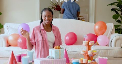 Joyful Birthday Celebration with Family at Home