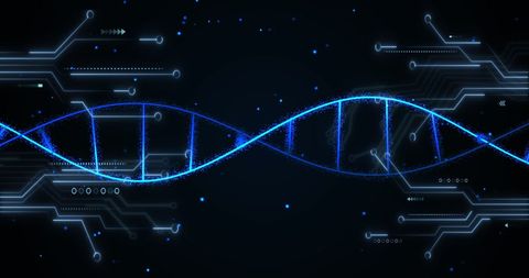 Futuristic DNA Strand Connecting Technology and Data Concepts - Download Free Stock Images Pikwizard.com
