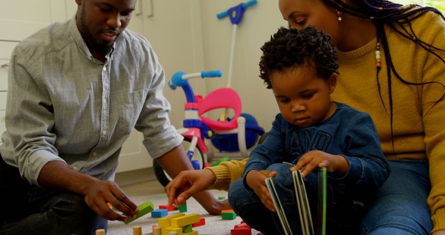 Family Playtime with Building Blocks Indoors - Download Free Stock Images Pikwizard.com