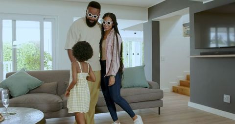 Happy Multiethnic Family Enjoying Time Together at Home