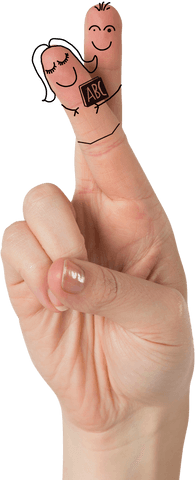 illustration of happy finger characters on transparent background - Download Free Stock Videos Pikwizard.com