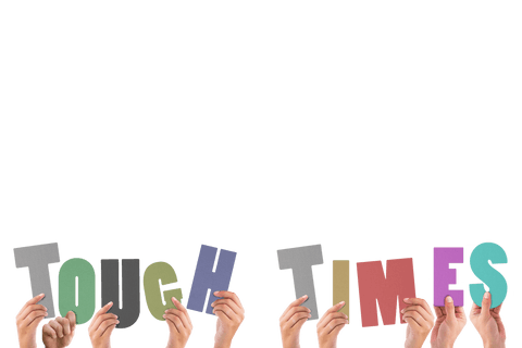 Transparent Hands Holding Tough Times Text Cutout - Download Free Stock Videos Pikwizard.com