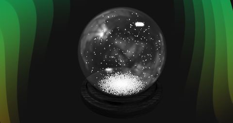 Glowing Snow Globe on Black Background with Sparkling Details - Download Free Stock Images Pikwizard.com