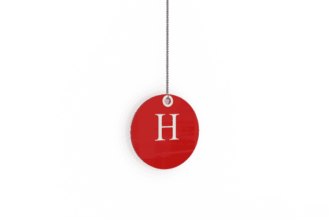 red letter h on transparent hanging disc for modern design - Download Free Stock Videos Pikwizard.com
