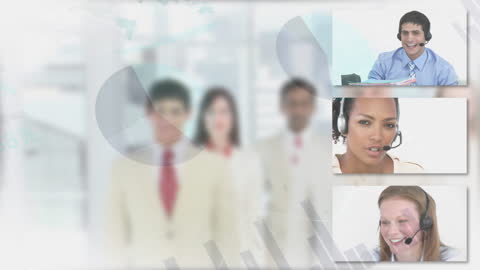 Global Business Team with Digital Overlay Harnessing Success