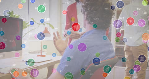 Executives Discussing Technology Strategies in Modern Office