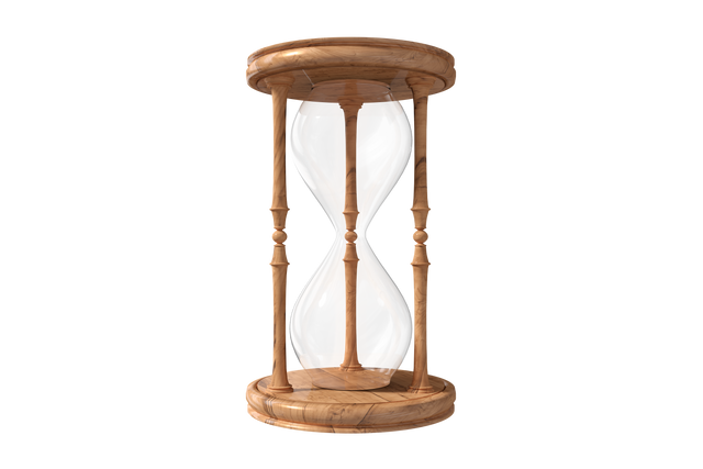 Transparent Wooden Hourglass Illustration with Sand Flowing - Download Free Stock Videos Pikwizard.com