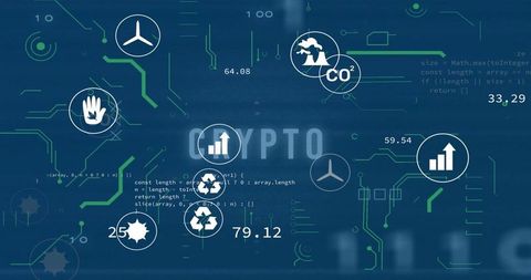 Innovative Eco-Friendly Crypto Dashboard with Sustainability Icons