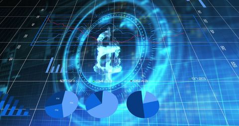 Digital Bitcoin Analytics with Financial Data Visualization - Download Free Stock Images Pikwizard.com