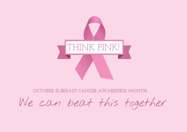 Breast Cancer Awareness Think Pink Ribbon - Download Free Stock Templates Pikwizard.com