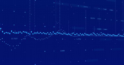 Futuristic Digital Data Visualization on Blue Background - Download Free Stock Images Pikwizard.com
