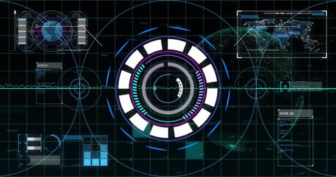 Advanced Digital Interface with Globe and Data Analytics - Download Free Stock Images Pikwizard.com