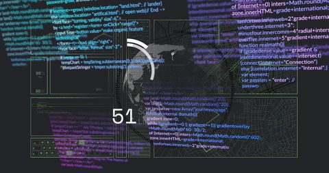Dynamic Digital Interface with Data Streams - Download Free Stock Images Pikwizard.com