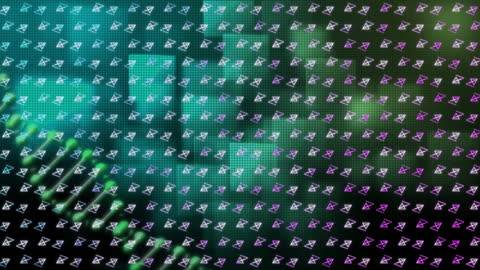 Colorful Digital Illustration of Drone Mail Delivery Concept