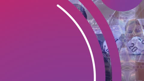 Abstract Purple Design Merging Animation and Lottery Theme