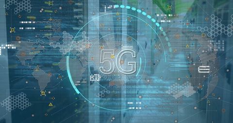 5G Technology Advancing Global Data Processing - Download Free Stock Images Pikwizard.com