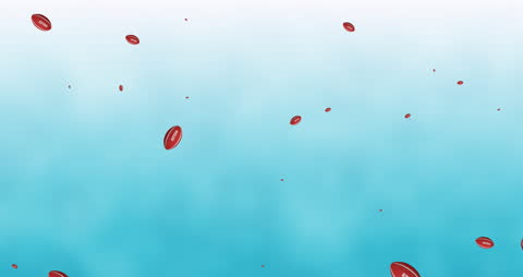 Floating Capsules on Aqua Background