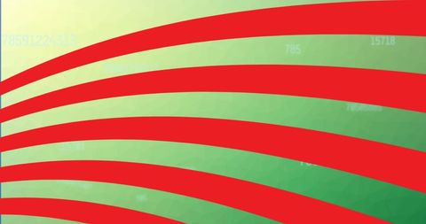 Abstract design with red curves on green background