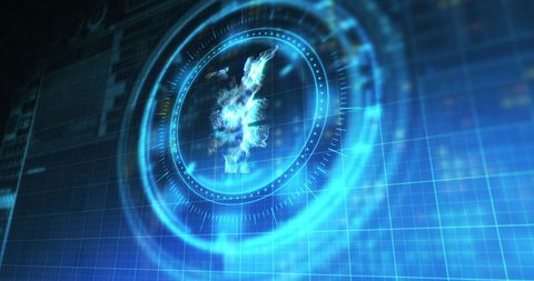 Digital Yen Icon with Futuristic Blue Interface - Download Free Stock Images Pikwizard.com