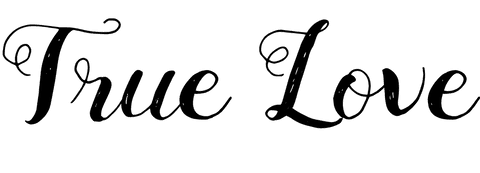 True love text on transparent background vector illustrator