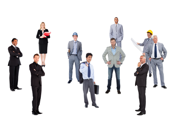 Transparent Image of Diverse Business Professionals Standing - Download Free Stock Videos Pikwizard.com