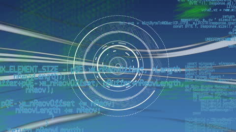Digital Interface with Futuristic Radar and Data Scan