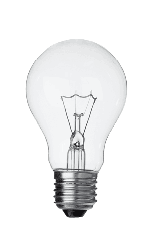 Classic Light Bulb Transparent Background for Innovation Concepts