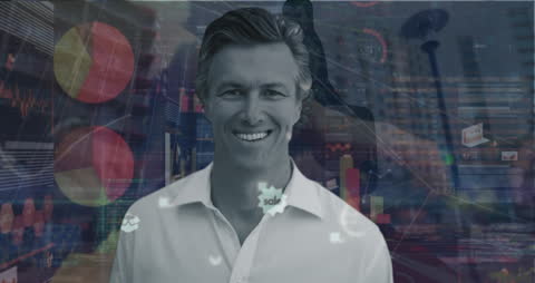 Business Professional Engaging with Global Data Innovations