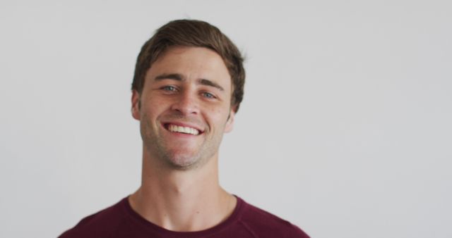 Smiling Young Man in Casual Outfit on White Background - Download Free Stock Images Pikwizard.com