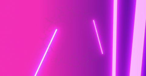 Spinning Network Connections with Purple Neon Lights