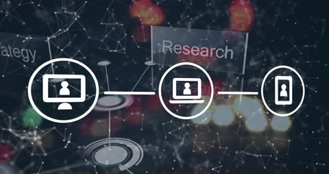 Data Processing and Global Networking Animation