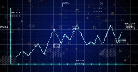Digital Data Analytics on Blue Grid Background - Download Free Stock Images Pikwizard.com