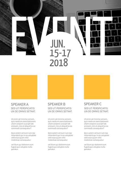 Modern Event Flyer for Professional Gatherings Highlighting Dates and Speakers - Download Free Stock Templates Pikwizard.com