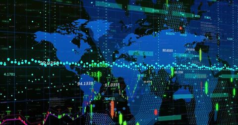 Global Business Data with World Map and QR Code Visualization - Download Free Stock Images Pikwizard.com