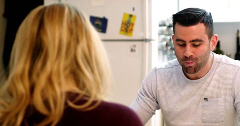 Couple Sharing Breakfast Moments at Home