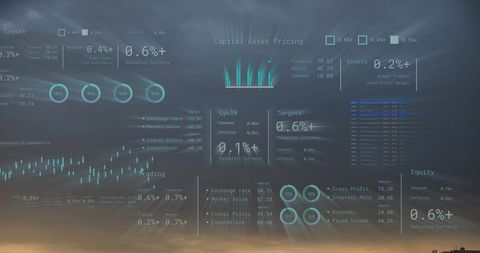 Global Financial Data Processing with Digital Interface Over Cityscape - Download Free Stock Images Pikwizard.com