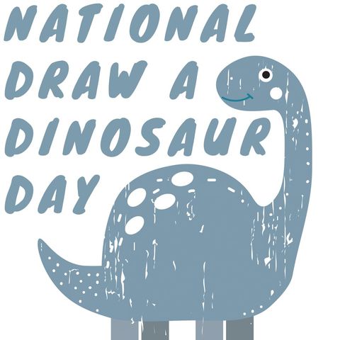 national draw a dinosaur day playful cartoon dinosaur graphic - Download Free Stock Templates Pikwizard.com