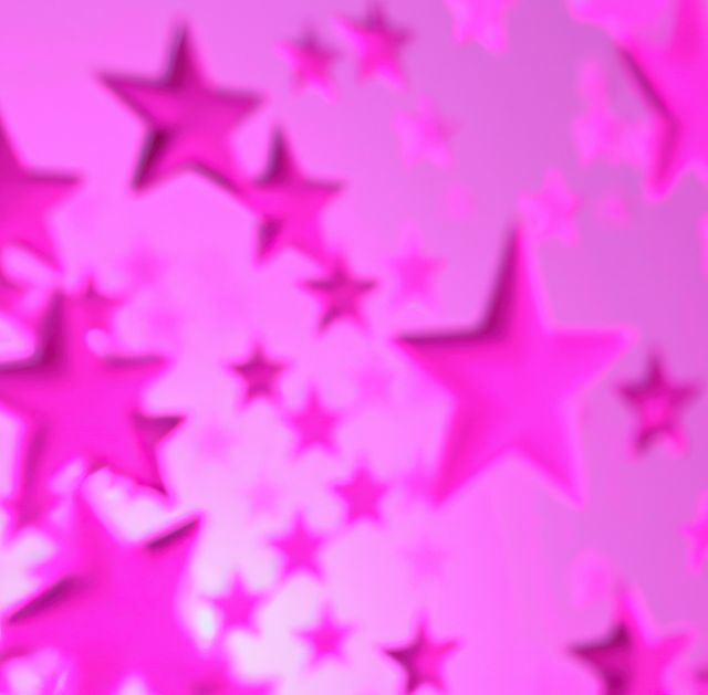 This abstract image features several bright, pink, blurry stars against a gradient background. Ideal for use in festive celebrations, party decor, greeting cards, promotional materials, invitations, or as a whimsical touch in digital designs.