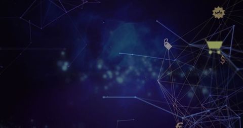 Digital Network Cloud with E-commerce Icons - Download Free Stock Images Pikwizard.com