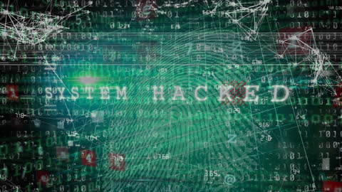 Digital Security Breach with Fingerprint and Data Overlay